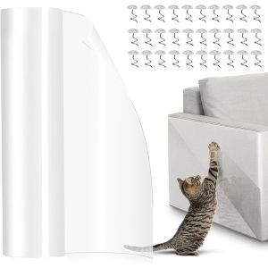 KALANKA-Protection Canape Chat Anti Griffe 20 * 500cm, Transparent Anti Griffe Chat Canap&eacute;, Sticker Transparent Autocollant Rouleau Protecteur de Rayure, pour Meubles Porte Mur Canap&eacute; Tapis - Neuf