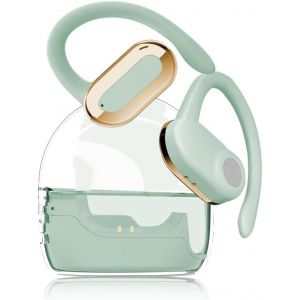 Open Ear Écouteurs Bluetooth, Casque Bluetooth Sans Fil Sport, Bluetooth 5.3, Étanchéité Ipx5, Conduction De L'Air, Convient Pour La Course À Pied, Le Fitness Et Les Jeux (Vert) - Neuf