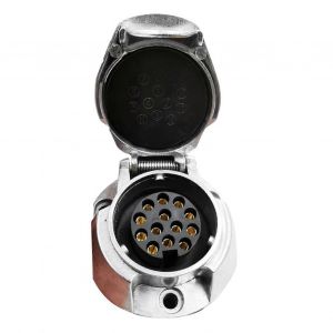 Prise de remorque à 13 broches 12V connecteur de remorque femelle en alliage d'aluminium pour caravanes de remorque standard de l'UE - Neuf