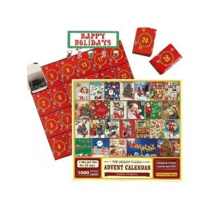 Ensemble de puzzles du calendrier de l'Avent de No&euml;l - 2 pi&egrave;ces - Puzzles du compte &agrave; rebours jusqu'&agrave; No&euml;l - Neuf