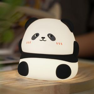Cheng-Veilleuse Enfant,Veilleuse En Silicone Panda Pour Enfants Lampe Animal Bébé De Chevet Tactile La Lampe&timing Portable 1200mah Timing Rechargeable Décoration Lumiere - Neuf