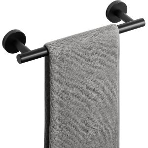 CAUC-30CM Porte Serviette Mural Salle de Bain, Support Serviette Robuste en SUS304 Acier Inoxydable pour Cuisine Penderie Entr&eacute;e, Noir Mat - Neuf