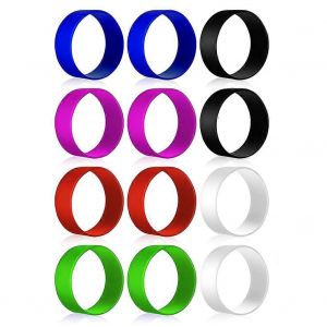 12 Pcs Bandes De Silicone Pour Sublimation Gobelet Alternative Shrink Wrap Sublimation Papier Titulaire Anneau - Neuf