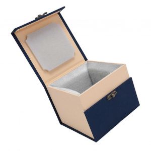 1/4 boîte de tête de poupée articulée à rotule Retro élégant étui de rangement antichoc pour 18-19,5 cm de circonférence de la tête bleu foncé - Neuf