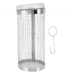 Panier &agrave; griller pour barbecue en acier inoxydable r&eacute;sistant &agrave; la chaleur Cage de barbecue de pr&eacute;vention de la rouille avec crochet pour f&ecirc;te de camping 30cm / 11.8in - Neuf