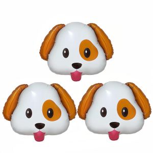10pcs 28"" Chiot Emoji Ballons pour Anniversaire, Halloween, Fête des Enfants, Animal de Partie de Douche de Bébé, Drôle de soirée à Thème - Neuf