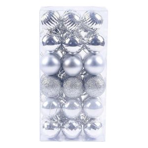Des d&eacute;corations de no&euml;l 36pcs de no&euml;l arbre de no&euml;l de balle hochet suspendu partie &agrave; domicile, ornement, d&eacute;coration de 4cm no4204 - Neuf