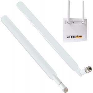 SUBZONAL-2 Pi&egrave;ces SMA 4G LTE Antenne SMA M&acirc;le Cellulaire WiFi Antenna 10dBi Blanche Compatible avec Mobile Huawei Netgear ZTE 3G/4G LTE Routeur Hotspot Passerelle Cellulaire Industriel IoT Routeur - Neuf