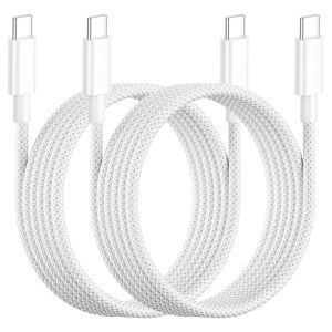 KALANKA-Cable USB C vers USB C [2M/Lot de 2], 60W Cable USB C Charge Rapide pour iPhone 17 16 15 Pro Max/16 15 Plus/iPad, C&acirc;ble iPhone Charge Rapide Cable Chargeur USB C Cable Type C Cordon USBC vers - Neuf