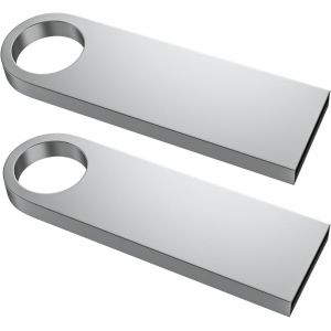 KALANKA-Clé USB 128 Go Lot de 2 Mini Clés USB étanches en métal pour Ordinateur Portable, Ordinateur, télévision, Voiture - Neuf