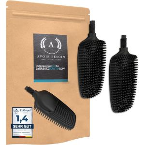 Meimie-Avoir Besoin Lot De 2 Têtes De Brosse De Toilette Flexibles En Silicone Avec Principe Lotus I Pour Brosse Wc Plate En Silicone (Lot De 2) | Tête De Brosse Wc - Neuf