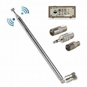 Antenne aérienne télescopique de type F avec adaptateur TV/3.5 Bose-Wave Radio FM - Neuf