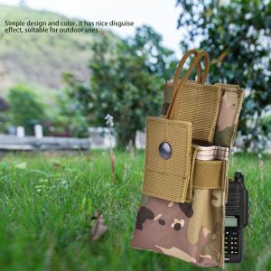 Pochette De Rangement Legere En Nylon Pour Interphone Militaire, Compatible Avec Le Systeme Molle (Cp Camo) - Neuf