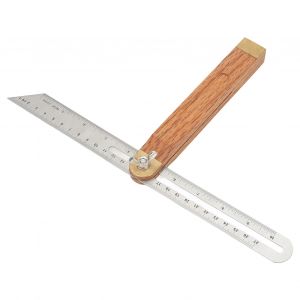 Regle d'angle coulissante en T, echelle double face, reglable a 360¡ã, coulissante, en acier inoxydable, outil de mesure pour le travail du bois - Neuf