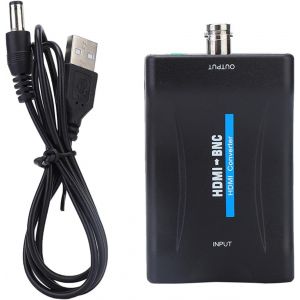 Adaptateur de convertisseur de Signal vidéo Composite HDMI vers BNC et Audio 3,5 mm 480i 576i Connecteur de Prise en Charge Coaxial Composite Analogique pour NTSC PAL - Neuf