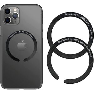 Magsafe Lot De 2 Anneaux Magnétiques Universels Avec Autocollant Pour Kit De Conversion De Charge Sans Fil Magsafe Compatible Avec Iphone 14/13/12/11/X/8, Galaxy S22/S21/20 Et Plus Encore Noir - Neuf