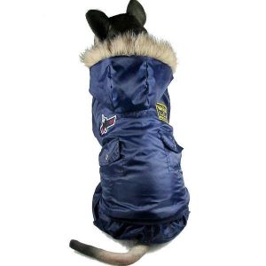 Manteau Élégant En Coton Épais Pour Petits Chiens ¿ Veste D'hiver À Quatre Pattes Avec Col En Fourrure, Imperméable Et Chaude Pour Les Aventures En Plein Air - Neuf