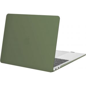 Coque Compatible avec MacBook Air 13 Pouces M1 A2337 A2179 A1932, Coque Rigide Prot&egrave;ge Compatible avec MacBook Air 13 Pouces 2021 2020 2019 2018 Retina Display Touch ID, Vert Arm&eacute;e - Neuf
