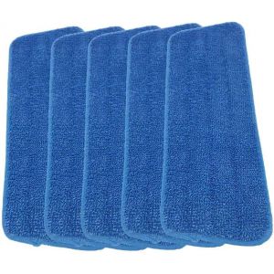 Pack de 5 microfibres humide/sec mop têtes de rechange compatible avec le Bona Étage du Système de Soins. - Neuf
