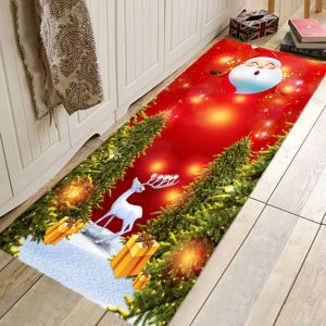 No&euml;l Tapis De Coureur De Tapis, Tapis De Bain, Salon Un Tapis Antid&eacute;rapant Tapis De Cuisine Dans De La Flanelle De No&euml;l, D&eacute;coration D'int&eacute;rieur, Rectangulaire - Neuf