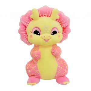 Poup&eacute;e dragon cr&eacute;ative en peluche, mascotte, poup&eacute;e de chiffon, cadeau pour enfants, pour femmes-rose - Neuf