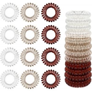 Kal-12 Pièces Elastique Cheveux Spirale, Elastique Cheveux Femme, Elastique Cheveux Fille En Plastique, Cheveux Spiral - Neuf