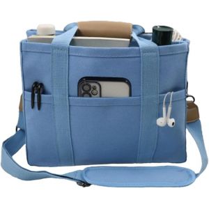 RFCBC-Sac à Main en Toile pour Femme Sacs à Bandoulière Homme Grande Sac Fourre Tout avec Bretelles Réglables avec Plusieurs Poches Organisée - Neuf