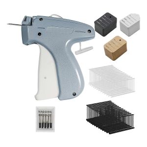 Pistolet à étiquettes de vêtement avec 5 goupilles en acier et 2000 attaches ardillons de 1 pouce A - Neuf