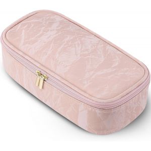 Petite de maquillage de voyage pour femmesac cosm&eacute;tique portablede maquillage multifonctionnelleen cuir imperm&eacute;ableCaf&eacute; au lait.de maquillage - Neuf