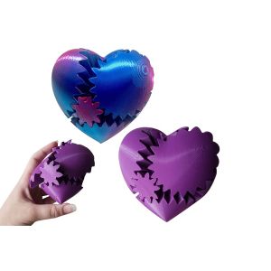 Balle anti-stress en forme de c?ur imprim&eacute;e en 3D - Lot de 2 pour soulager le stress et favoriser la relaxation - Neuf