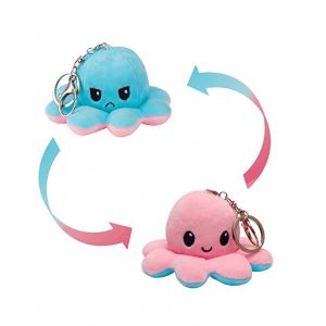 Porte-clés en peluche pieuvre double face - Forme de pieuvre double face - Neuf
