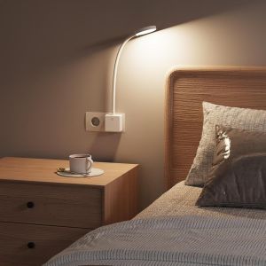 Lampes Appliques De Lecture Chevet Led, Lampe Liseuse Murale Dimmable Tactile Led Blanche Sur Prise De Courant, 4w 350lm Eclairage Blanc Neutre 4000k, 3x Niveaux De Luminosité, 2 Pack - Neuf