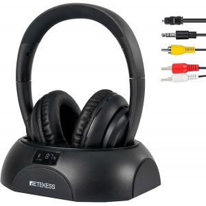 MEVRONISSHOP-TA006 Casque sans Fil TV, Casque Audio sans Fil pour TV, Port&eacute;e de 30 m, Capacit&eacute; de Batterie de 8 Heures, Casque St&eacute;r&eacute;o 3,5 mm, Entr&eacute;e RCA, C&acirc;ble Coaxial, C&acirc;ble Audio - Neuf
