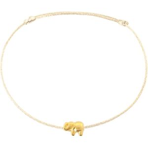 Kal-® Bracelet De Cheville Éléphant Argenté - Taille Réglable Avec Pendentif Éléphant En Argent - Bracelet De Pied Fabriqué À La Main - Avec Emballage Cadeau - Neuf