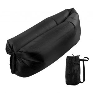 Canape Gonflable Portable, Pliable Et Confortable, Avec Sac De Rangement, Pour Camping En Plein Air, Noir - Neuf