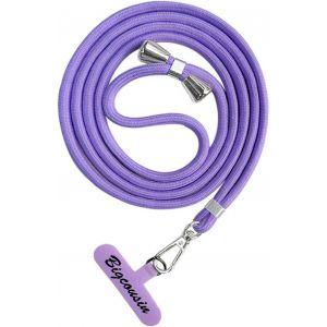 Kal-Tour De Cou Telephone Universelle,Réglable Amovible En Nylon Pendentifs Collier De Longe Porte-Clés Cordon Pour Plupart De Téléphones Intelligents,Violette - Neuf