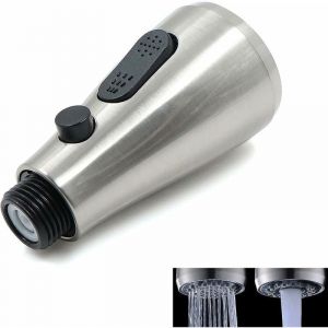 Robinet mitigeur de cuisine - Pull-out Robinet Mélangeur de Douche dans Brossé en Plastique avec 2 Commutateur de Modes de fonctionnement (Pulvérisation, Flux) et Bouton d'Arrêt d - Neuf