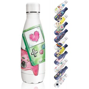 Gourde Isotherme-350ml-Gourde Enfant Sans Bpa,Gourde Inox ,Bouteille Isotherme,Processus De Revêtement En Poudre,Gourde Metal Pour École,Bureau,Garçon,Enfant.[B929] - Neuf