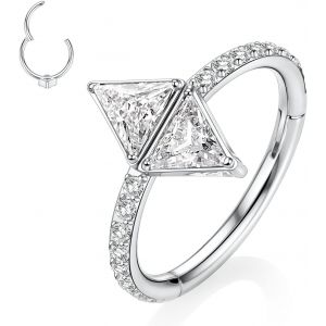 Kal-Piercings En Acier Chirurgical 316l Et Oxyde De Zirconium Pour Oreille Et Nez - Calibres 20, 18, 16, 14 - Anneaux Pour Homme Et Femme - Neuf