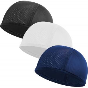 Subzonal-3pcs Doublure De Casque De V&eacute;lo, Bonnet De Course Pour Homme Femme, Casquette De Cyclisme Respirante &Eacute;t&eacute;, Chapeau De Course &Eacute;lastique, Casque Bonnets Pour Cyclisme Moto Jogging Ski Ext&eacute;rieur - Neuf