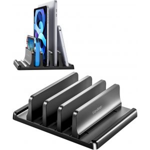 acdsgd-Support Vertical pour Ordinateur Portable, R&eacute;glable et Polyvalent avec 3 Rainures. Compatible avec Macbook/Pro, Mac, iPad et PC Portables. Design Noir &Eacute;l&eacute;gant - Neuf