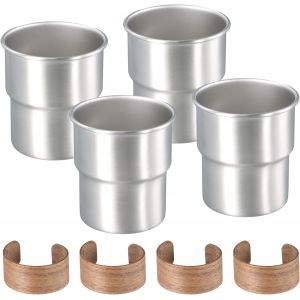 Ulteronixshop-4 X 300 Ml Gobelet En Acier Inoxydable, Tasse Camping R&eacute;utilisable, Gobelet Inox Empilable, Tasse Sans Bpa, Incassable, Parfaits Pour Les Pique-Niques Ou Les Voyages, Lavables Au Lave-V - Neuf