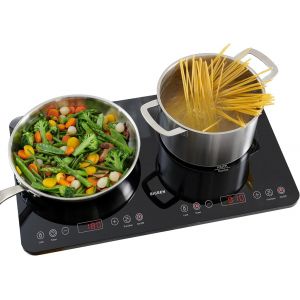 Nouvelhorizonstore-Plaque Induction Double Portable 3500 W - Table De Cuisson 2 Feux, Minuteur, Contr&ocirc;le Temp&eacute;rature 60-240 &deg;C, Id&eacute;ale Cuisine Quotidienne, Studio - Nettoyage Facile - Ckduo2bk (Deux - Neuf