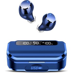 Bluetooth 5.3 Wireless In-Ear Headphones With 4 Mic Enc Noise Cancelling 2025, 128 Hours Battery Life, Led Display, Ip7 Waterproof, Touch Control - Neuf