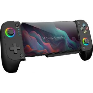 Mgpx, Manette Bluetooth 5.0 2en1, Rgb Neon, Double Vibration Et Fonction Turbo, Support Smartphone Jusqu'à 6.8"", Manette Multifonction Compatible Pc, Android, Ios Et Consoles, Usb-C, Noir - Neuf
