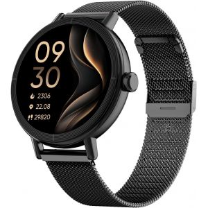 Montre Connect&eacute;e Femme avec Double Bracelet, Smartwatch Sport, Montre Podometre, Compatible Android et iOS, R&eacute;pondre et Passer des Appels, &Eacute;cran Tactile HD, &Eacute;tanch&eacute;it&eacute; IP68, Noir - Neuf