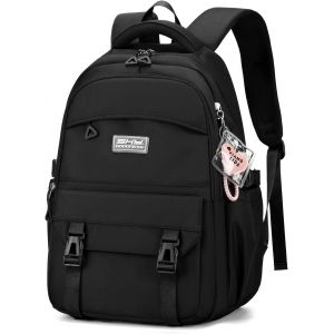 Sac à dos d'écolier pour fille,28 l,grand sac à dos pour adolescent,imperméable,simple et élégant pour filles de 10 à 18 ans,sac à dos décontracté avec pendentif[T851] - Neuf