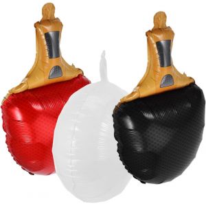 ERYI-3 Pièces Ballons En Aluminium En Forme De Raquettes De Tennis De Table, Décoration Thématique Sportive Pour Fête, Anniversaire Compétition, Accessoire Léger Portable Pour Ambiance Festive - Neuf