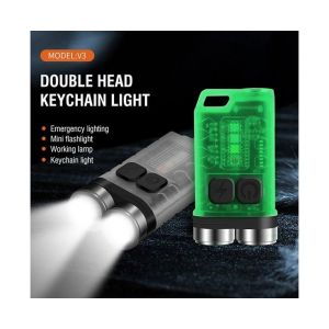Lampe De Poche Porte-Clés Led Compacte Et Rechargeable - 900 Lumens, Étanche, 4 Couleurs, Parfaite Pour Une Utilisation Quotidienne Et En Cas D'urgence ! - Neuf