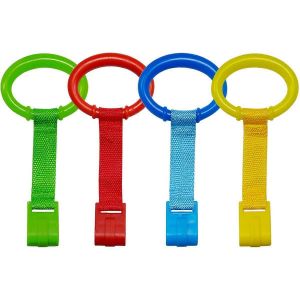 4 Pcs En Plastique Lit B&eacute;b&eacute; Tirer Les Anneaux Pour Les B&eacute;b&eacute;s De La Marche De Soutien Pour Tout - Petits Debout La Pratique De L'outil En 4 Couleurs - Neuf